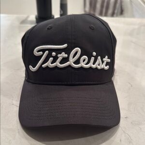 Titleist Black Hat with White Logo